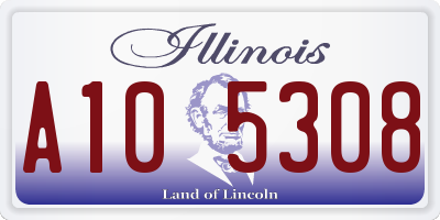 IL license plate A105308