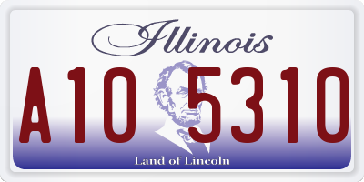 IL license plate A105310
