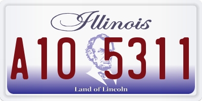 IL license plate A105311