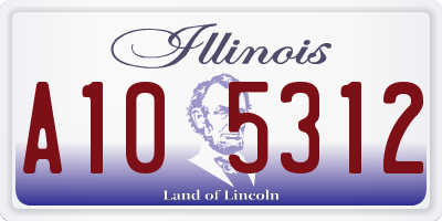 IL license plate A105312