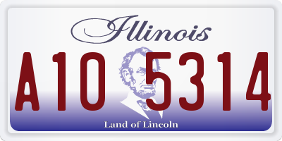 IL license plate A105314