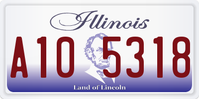 IL license plate A105318