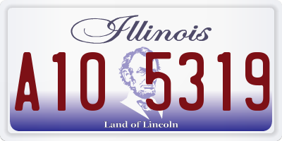IL license plate A105319