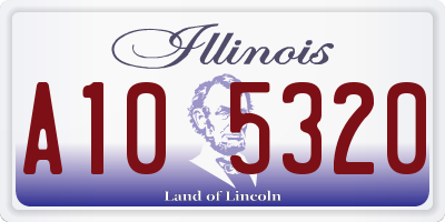 IL license plate A105320