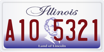 IL license plate A105321
