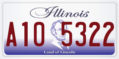 IL license plate A105322