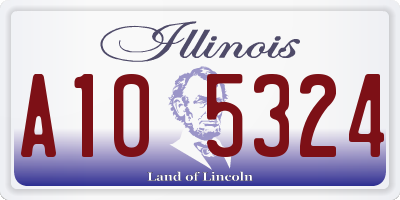 IL license plate A105324