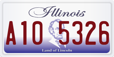 IL license plate A105326