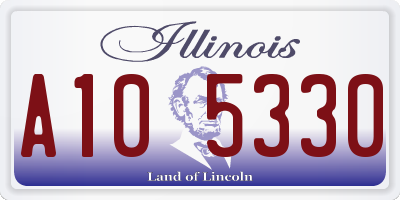 IL license plate A105330