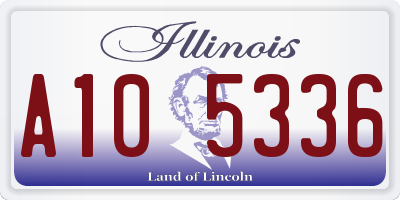 IL license plate A105336