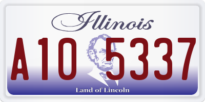IL license plate A105337