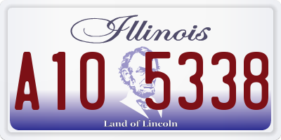 IL license plate A105338