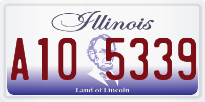 IL license plate A105339