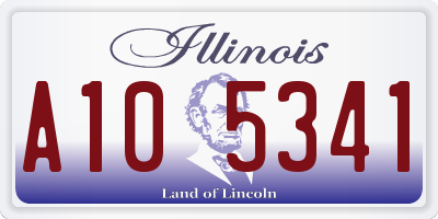 IL license plate A105341