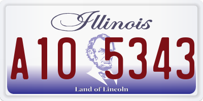 IL license plate A105343