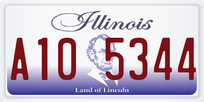 IL license plate A105344