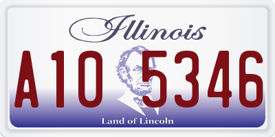 IL license plate A105346