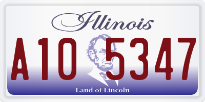IL license plate A105347