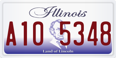 IL license plate A105348