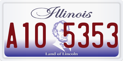IL license plate A105353