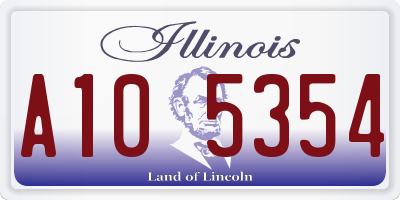IL license plate A105354