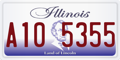 IL license plate A105355