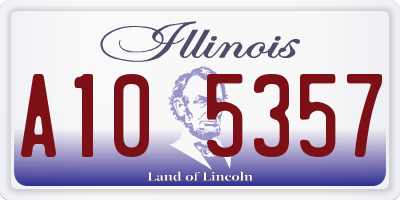 IL license plate A105357