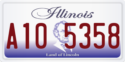 IL license plate A105358