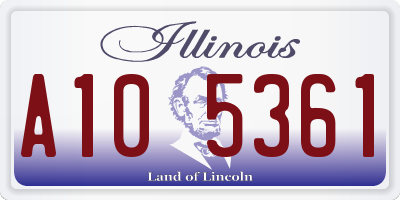 IL license plate A105361