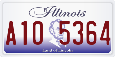 IL license plate A105364