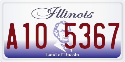 IL license plate A105367