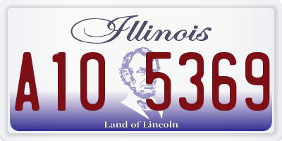 IL license plate A105369