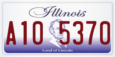 IL license plate A105370