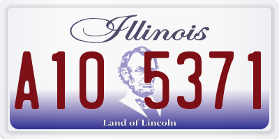 IL license plate A105371