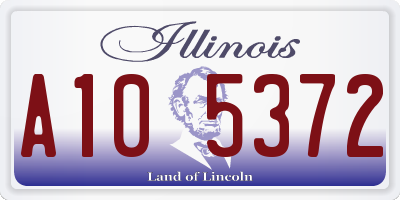 IL license plate A105372