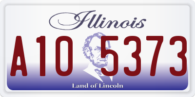 IL license plate A105373
