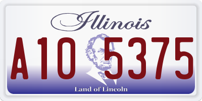 IL license plate A105375