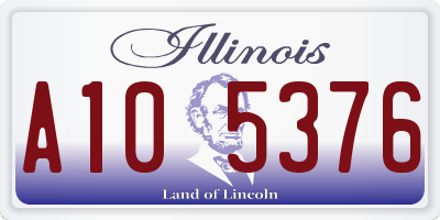 IL license plate A105376