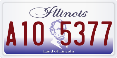 IL license plate A105377