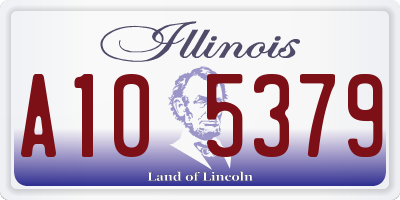 IL license plate A105379
