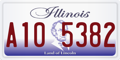 IL license plate A105382