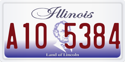 IL license plate A105384