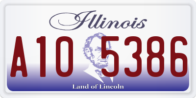 IL license plate A105386