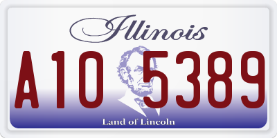 IL license plate A105389