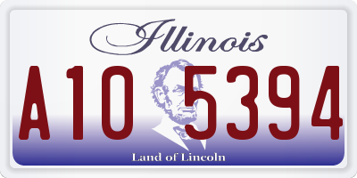 IL license plate A105394