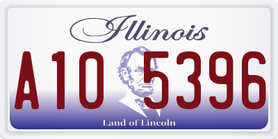 IL license plate A105396