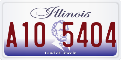 IL license plate A105404