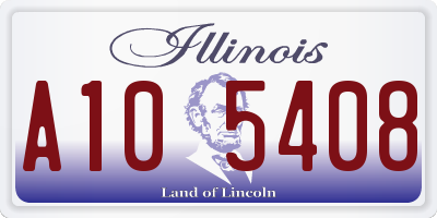 IL license plate A105408