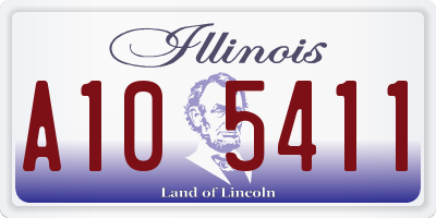 IL license plate A105411
