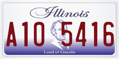 IL license plate A105416